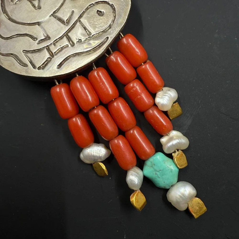Sterling Silver & 24K Gold Southwest Style Clip-On Earrings – 3